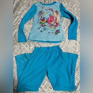 💰2/$10 Kids Nickelodeon JoJo Blue Fleece Pj set- size 10/12